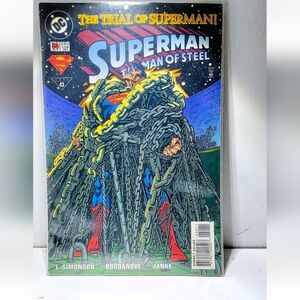 💥 🦸‍♂️ VINTAGE 1995 DC Superman Man of Steel #50 Trial of Superman 💥